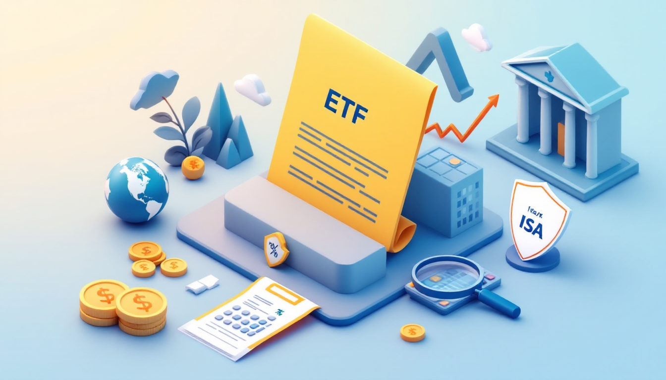국내상장 해외 ETF 세금과 ISA 절세를 개념적으로 보여주는 아이소메트릭 일러스트